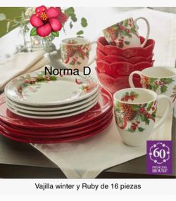 Vajilla navideña de 16 piezas nuevas en sus cajas 🌺princess house. 🌺