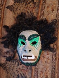 Vintage Ben Cooper Halloween mask, plastic, monster