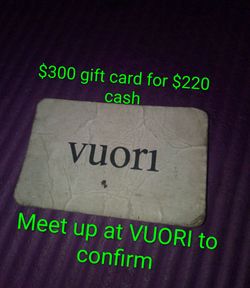 $300 VUORI gift card for $220 cash