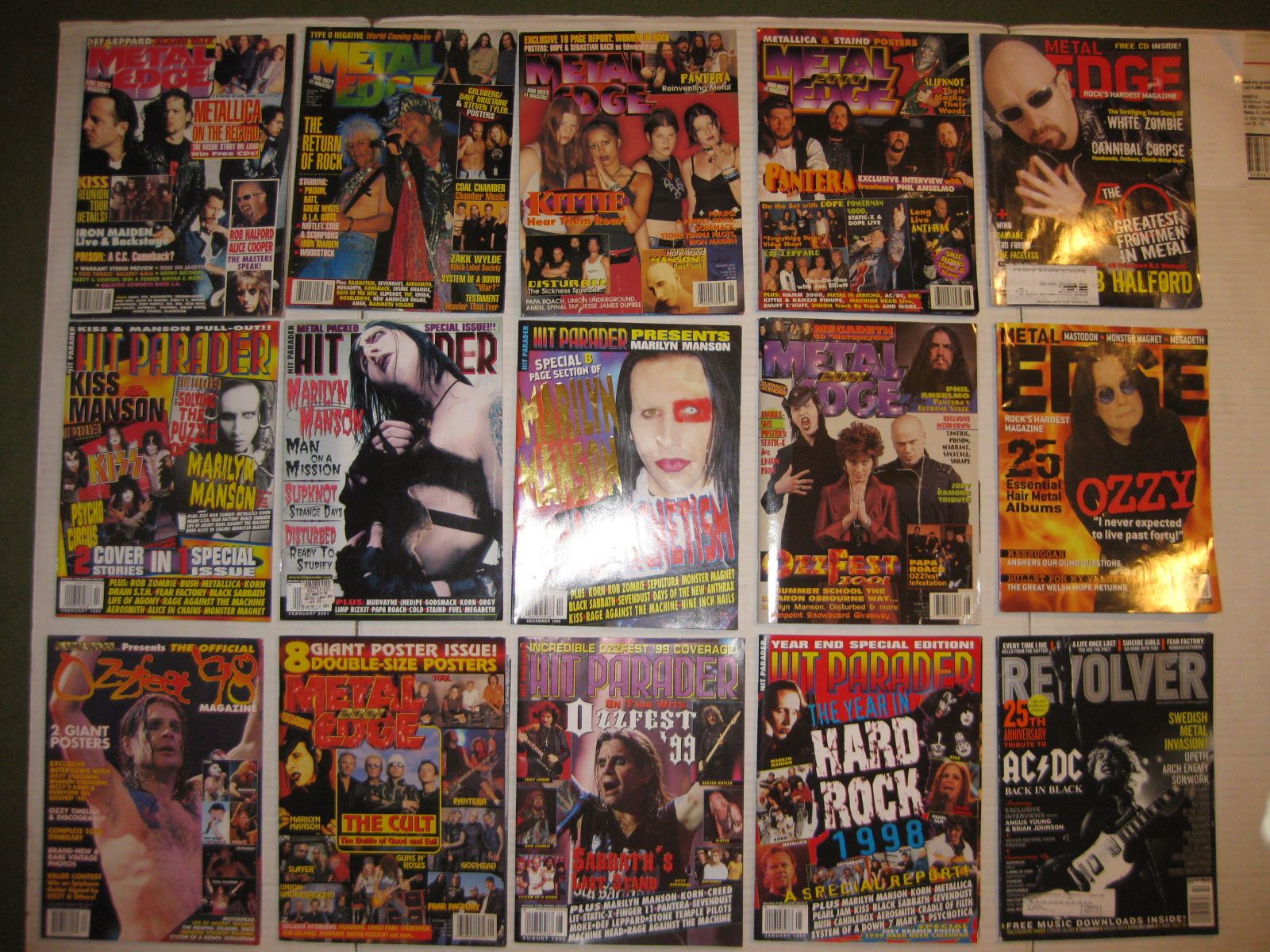 Hard Rock / Heavy Metal Magazines - Hit Parader , Metal Edge, Revolver
