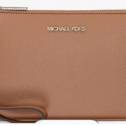 Michael Kors Jet Set Small Pebbled Leather Convertible Wristlet