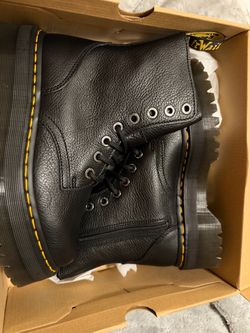 Dr. Martens Black Leather Lace-Up Boots