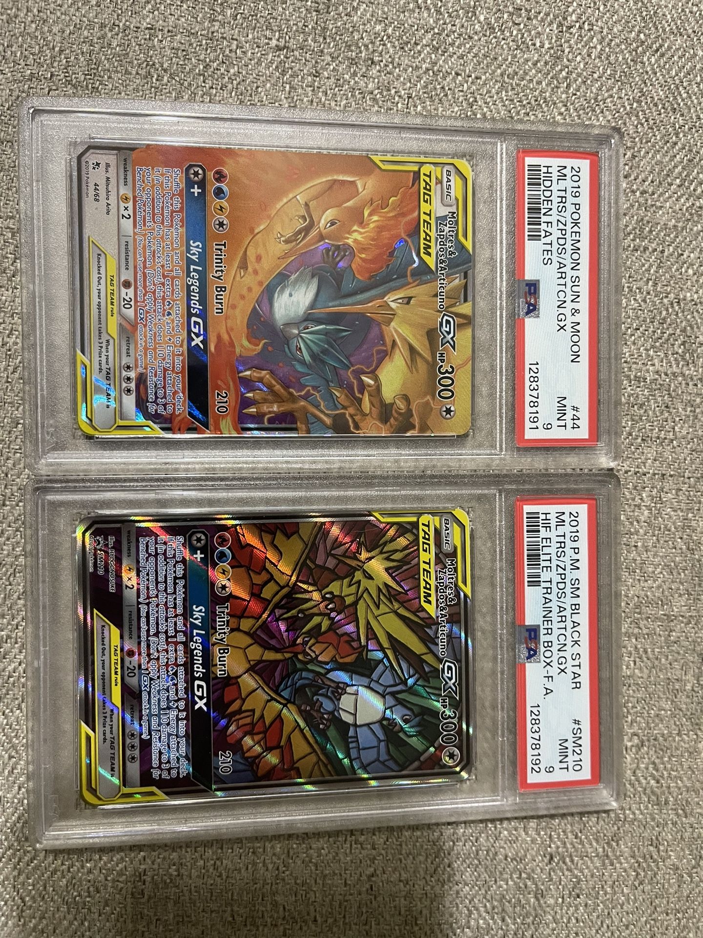 Moltres & Zapdos & Articuno GX PSA 9