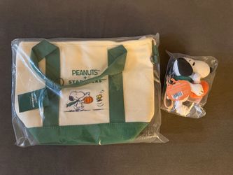 Starbucks x Peanuts Snoopy Tote Bag and Plush Set