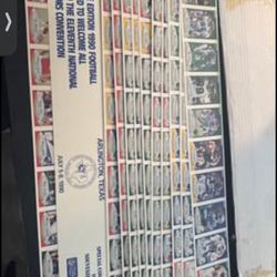 1990 National Sports Collectors Convention Souvenir 10 card FLEER Football Strip 