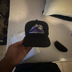 Purple And Black Rockies Fitted 7 3/8