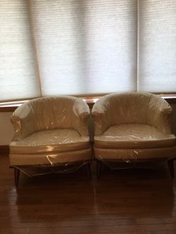 Two barrel chairs very very nice