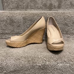Franco Sarto L-Surf Nude Wedges