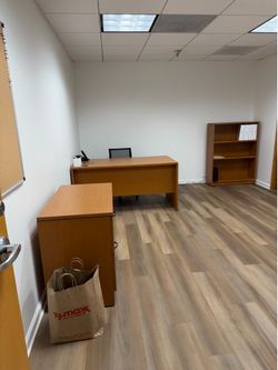 Office chairs, desk, whiteboard and more for sale