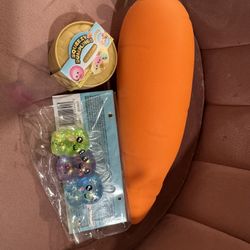 Carrot Squishy, Mini Dumpling , Mini Bunny 