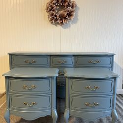 Beautiful REFINISHED French Provincial Dresser And Nightstands