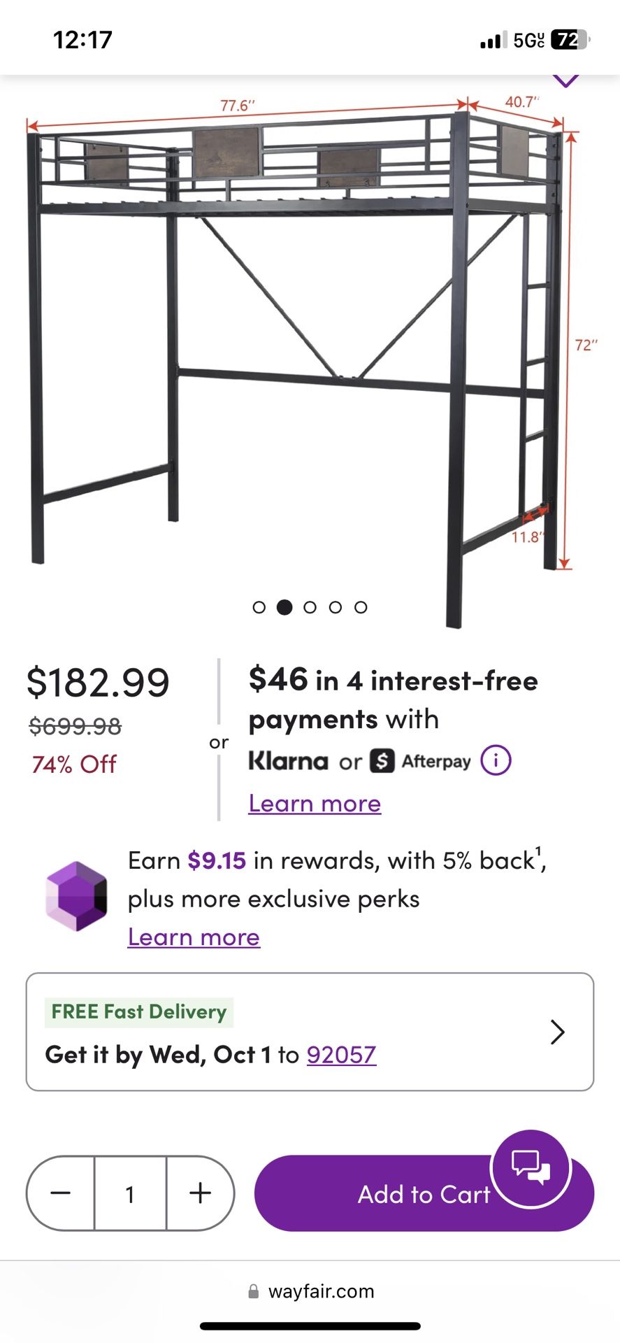 1 Year Old Nice Twin Bunk Bed