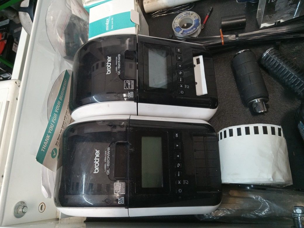 (2) Brother Lable Printers & Lables