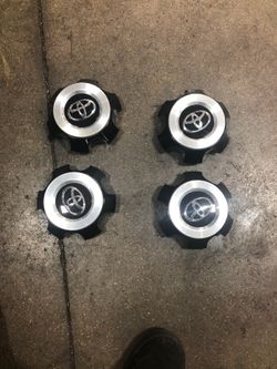 Toyota 6 lug black factory center caps