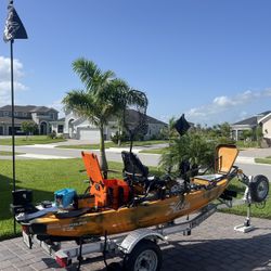 2023 Hobie Pro Angler 12 Kayak With Aluminum Trailer