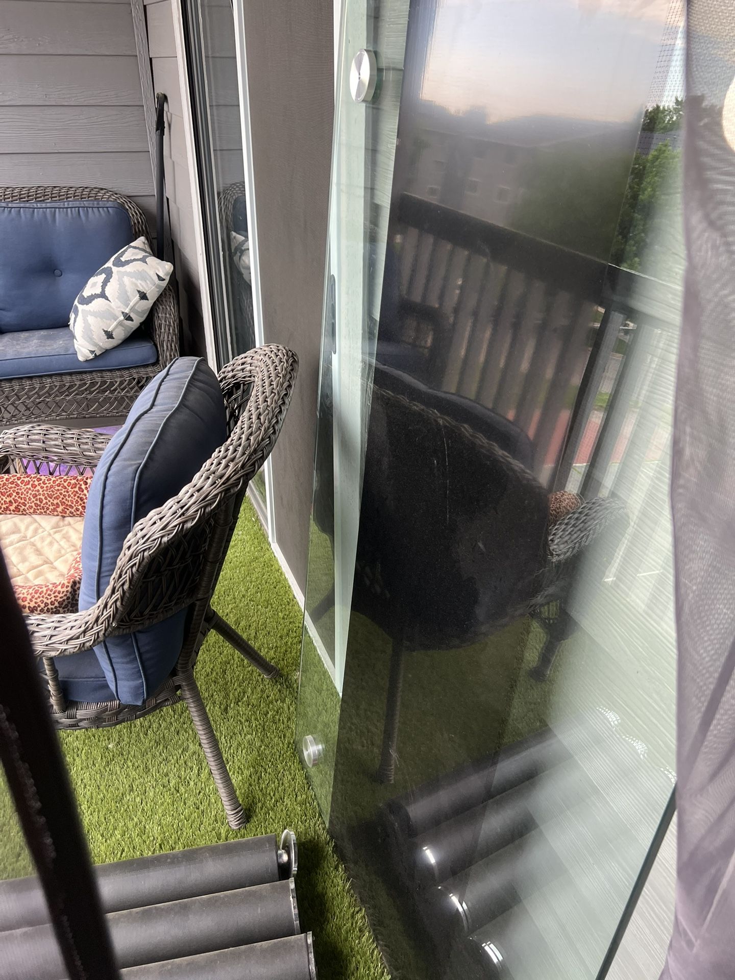 Disassembled Glass Table Ready With Chairs For Pick Up 
