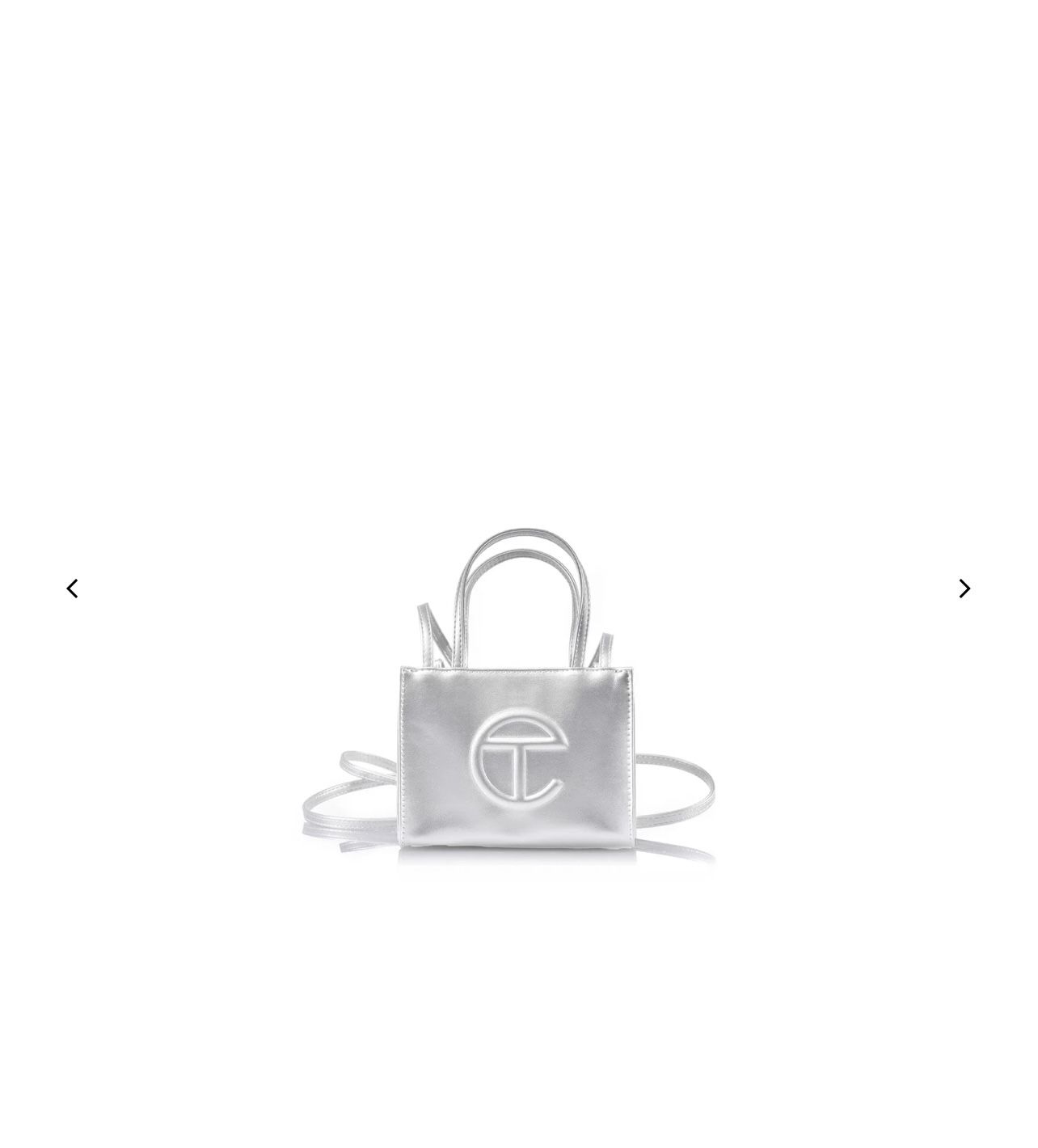 Telfar Small Silver Shopping Bag Purse