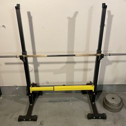 Squat Rack Stand,Barbell Rack,Bench Press Rack Stand Home Gym Adjustable Weight Rack 550Lbs