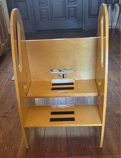 Reach up Toddler Wooden Stool with 2 steps