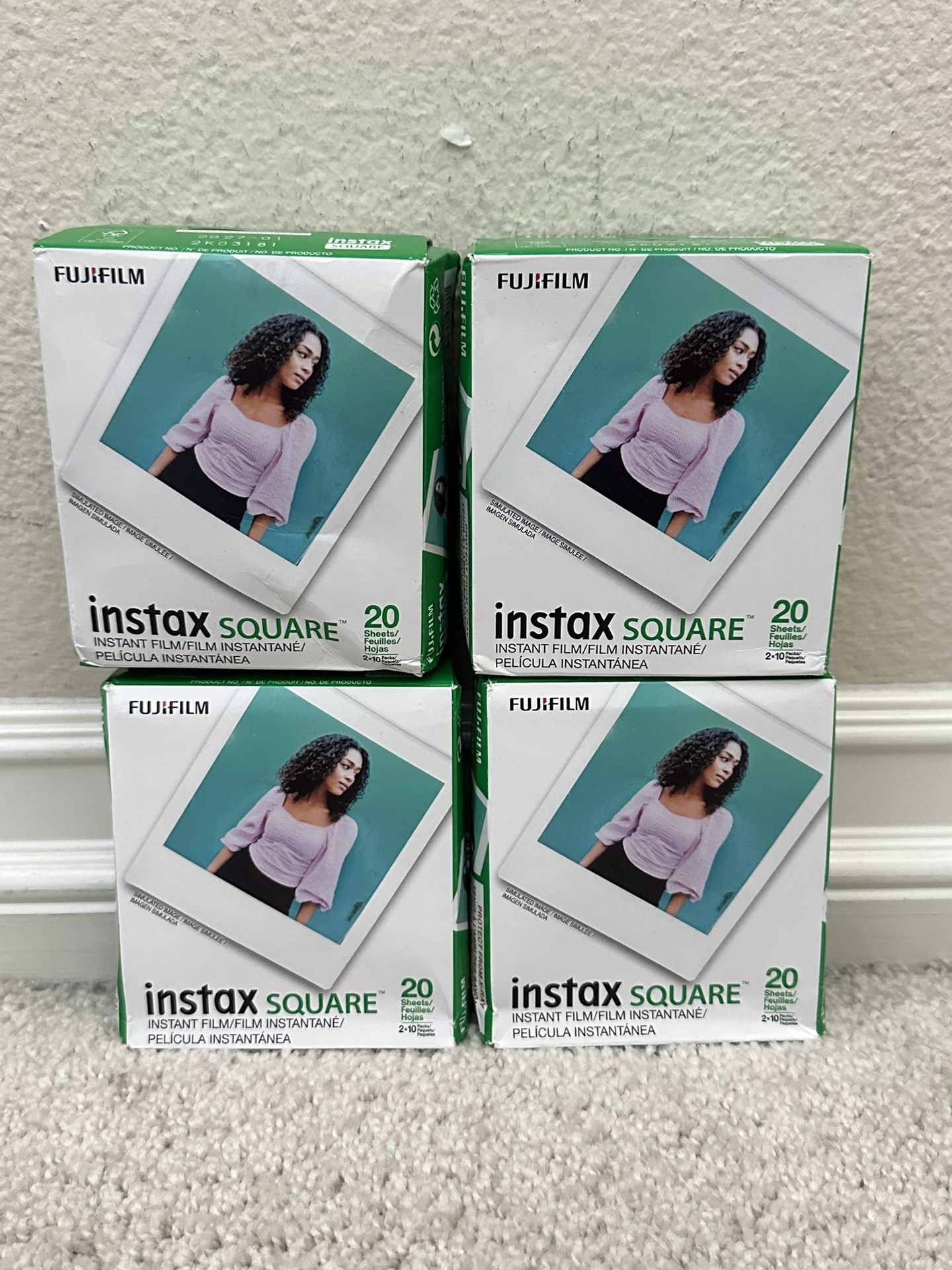 Brand New 80 Prints 4-Boxes Fujifilm Instax Square Instant Film Camera
