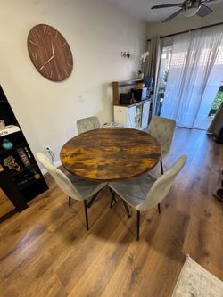 Round table with chairs