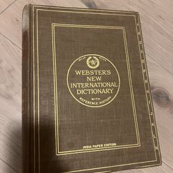 Antique almost 100 years old Webster’s dictionary