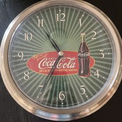 Metal Coca -Cola Wall Clock