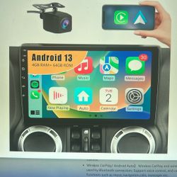 NEW Jeep Car Radio. For Wrangler JK 2007 thru 2018 Dodge Ram 2009 thru 2012 Compass Grand Cherokee w/CarPlay Android Auto