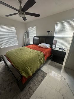 Queen Bed & Nightstand