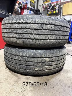 (2) - 275/65/18 Goodyear Wrangler Fortitude H/T Tires