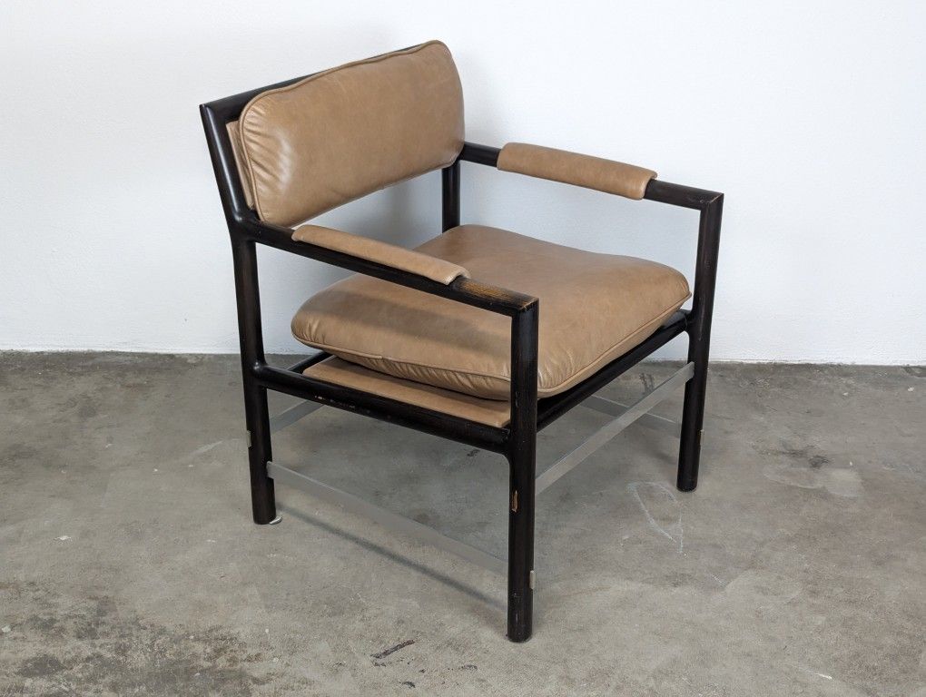 1950s Ebonized Mid Century Modern Armchair by Edward Wormley for Dunbar