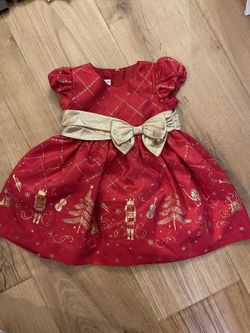 2T Toddler Girl Christmas Dress Red Nutcracker 