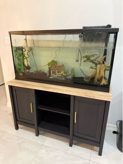 50 gallon fish tank and stand