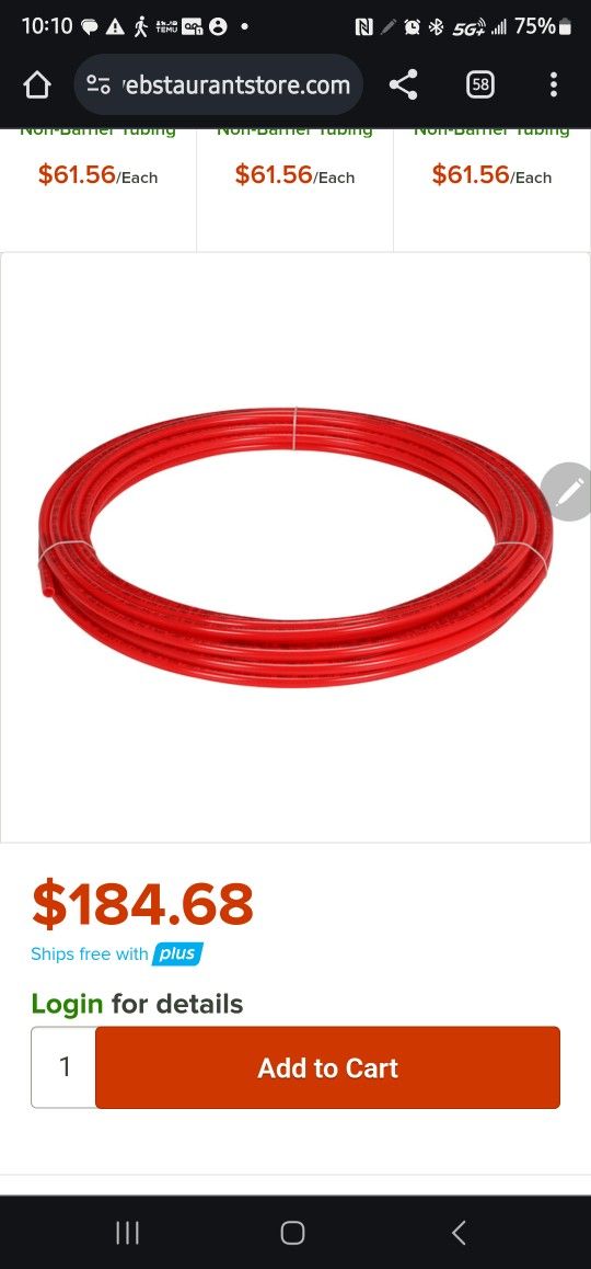 1/2 Pex Red 300ft Roll
