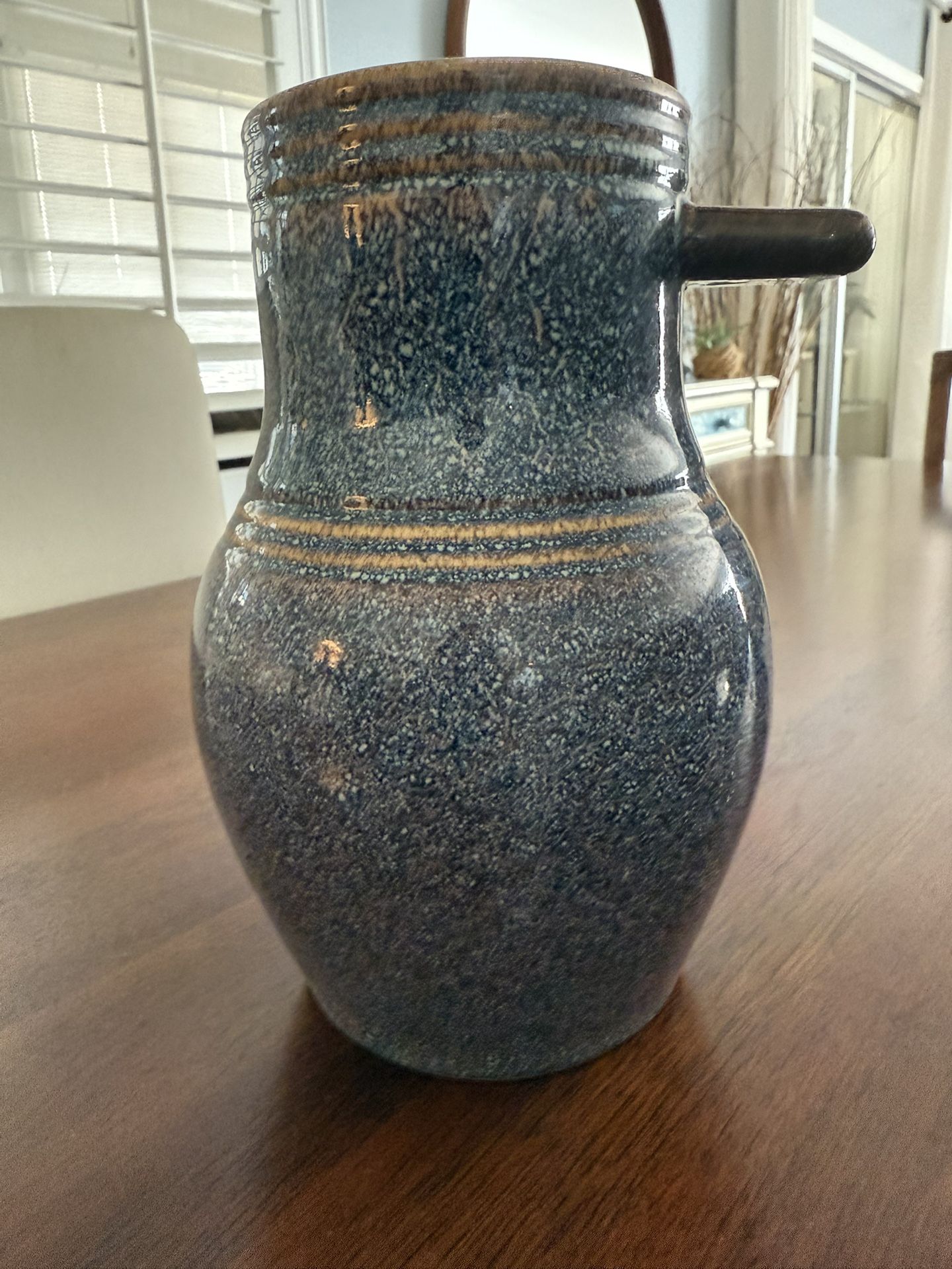 Rare Vintage Ceramic Vase With A Handle, Made By Forah Faience