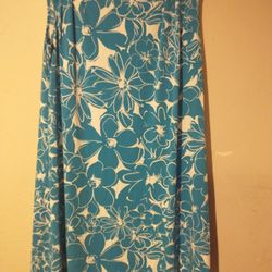 Blue And White Dress Sz M-L