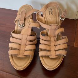 Brown Strap Sandals - Size 8