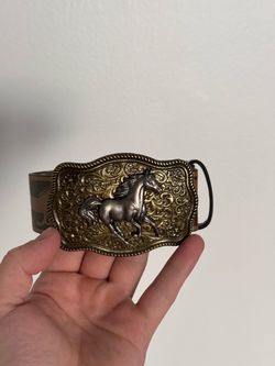 Western Belt with Horse Buckle