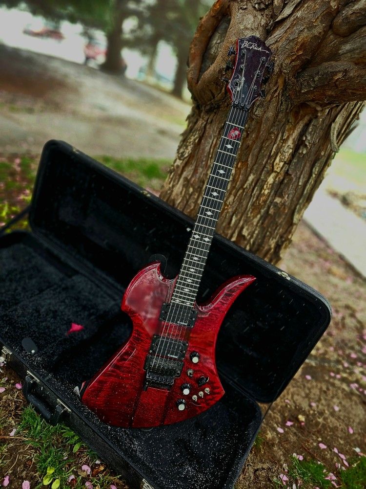 B.C. Rich Mockingbird Legacy ST with Floyd Rose Electric Guitar - Trans Red