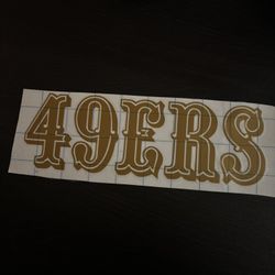 49ers Window Decal Sticker 