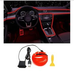 Red LED lights strip 16.5 ft. Long