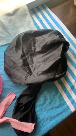 Pink & Black Hair Bonnets