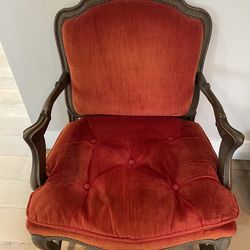 Vintage Baker French Louis XV style velvet chair