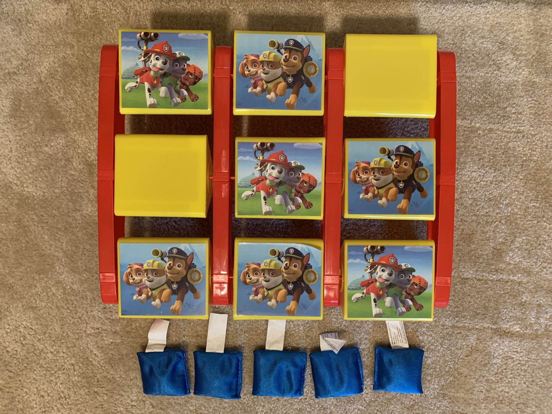 Paw Patrol Bean Bag Toss Tic Tac Toe Game