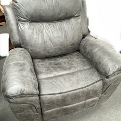Grey Glider Recliner Chair 
