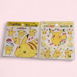 New | 2 Sets of Olympus Pokémon Pikachu Stickers
