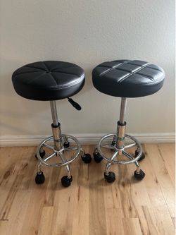 New! Adjustable Height Mobile Stools $30 each or 2 for $50 - 13” top, height 20” to 26”