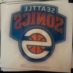 20 1990s NBA Seattle SuperSonics window clings, iron ons