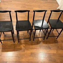 4 Biscoe Wood Counter Height Barstools