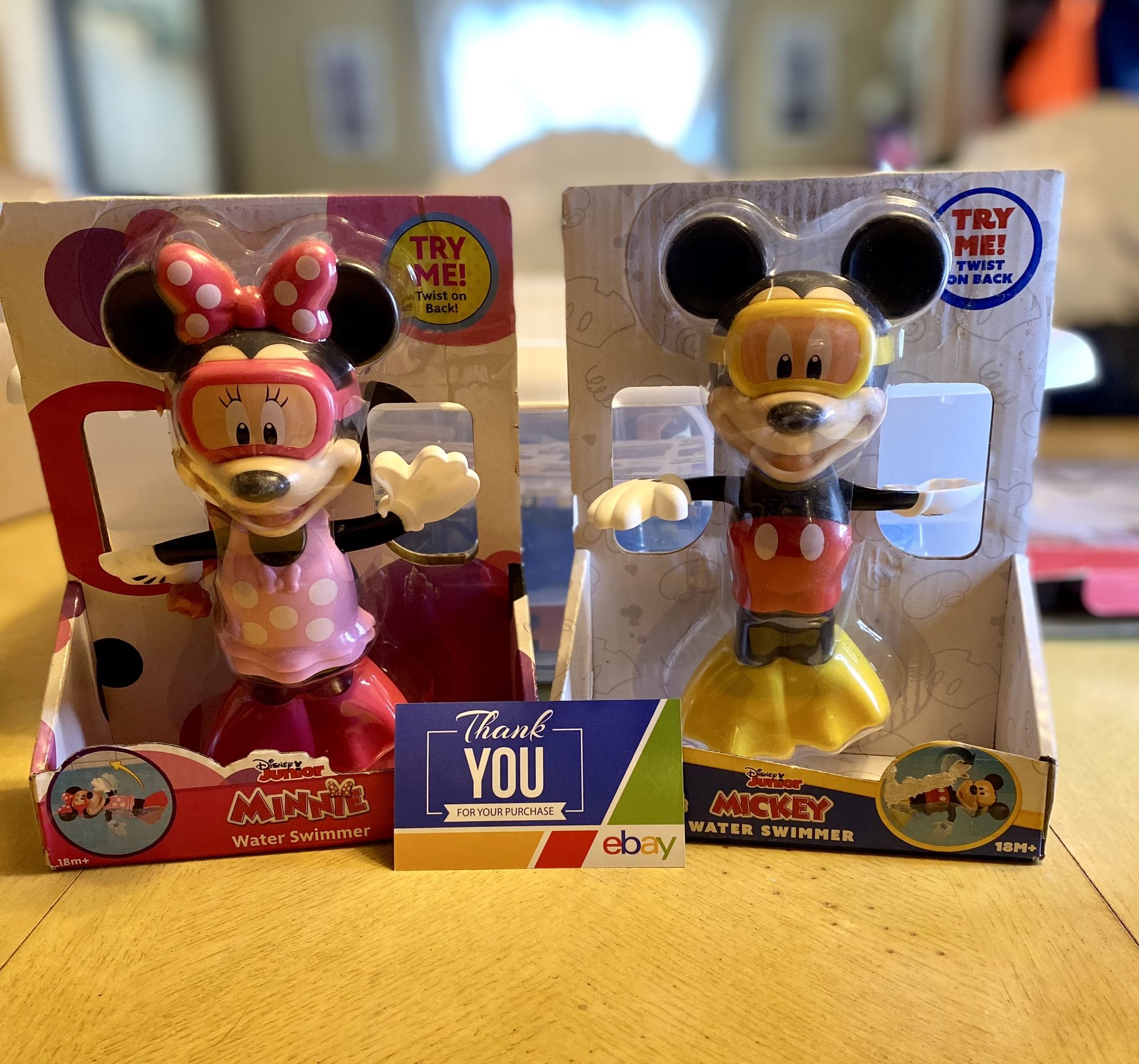 Disney Junior Mickey Mouse and Minnie Mouse Clubhouse Water Swimmer Bath Pool Toy